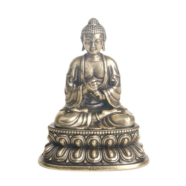 Estatua decorativa de cobre de la serenidad del Buda Tathagata - image 8
