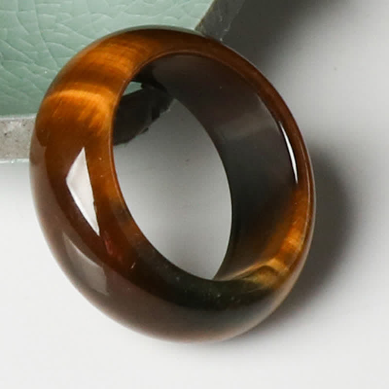 Anillo de protección de fuerza de piedra de ojo de tigre de Buddha Stones - image 4