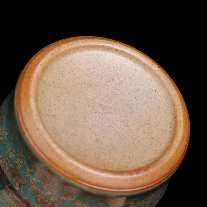 Taza de té de cerámica con diseño de bambú y cambio de horno de Buddha Stones , taza de té de Kung Fu