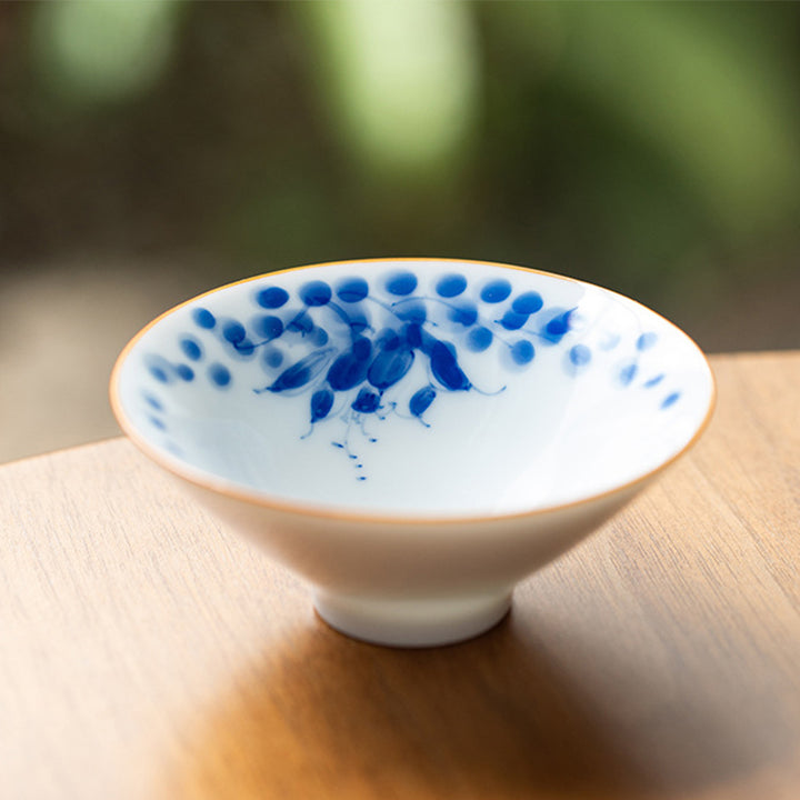 Taza de té de Kung Fu con Buddha Stones, flor de Mandala, pez Koi, pájaro de loto, caquis, 50ml