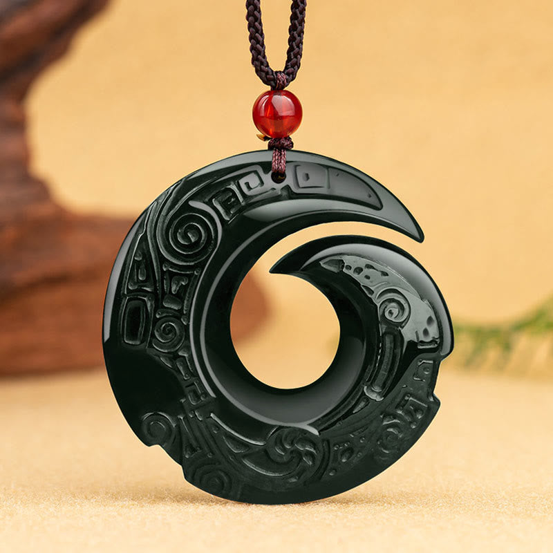 Buddha Stones, la suerte mejora el diseño, colgante de collar de éxito de Jade cian hetiano Natural