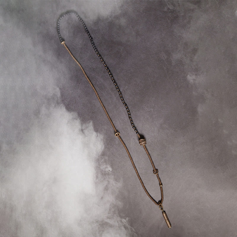 Pulsera curativa multicapa de latón y cobre con Buddha Stones y roca de lava vintage - image 7