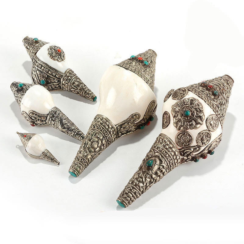 Concha de caracola Shankha Natural tibetana, concha marina, decoración del hogar de la suerte y la riqueza - image 19