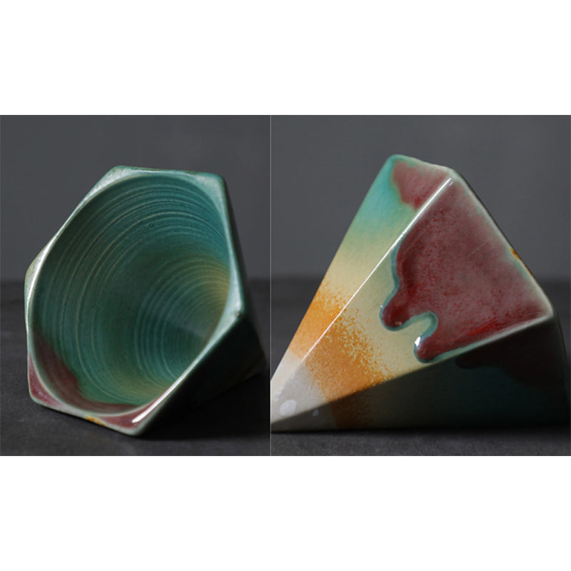 Taza de café y té de cerámica con diseño hexagonal de Buddha Stones, taza de café con base de 170ml