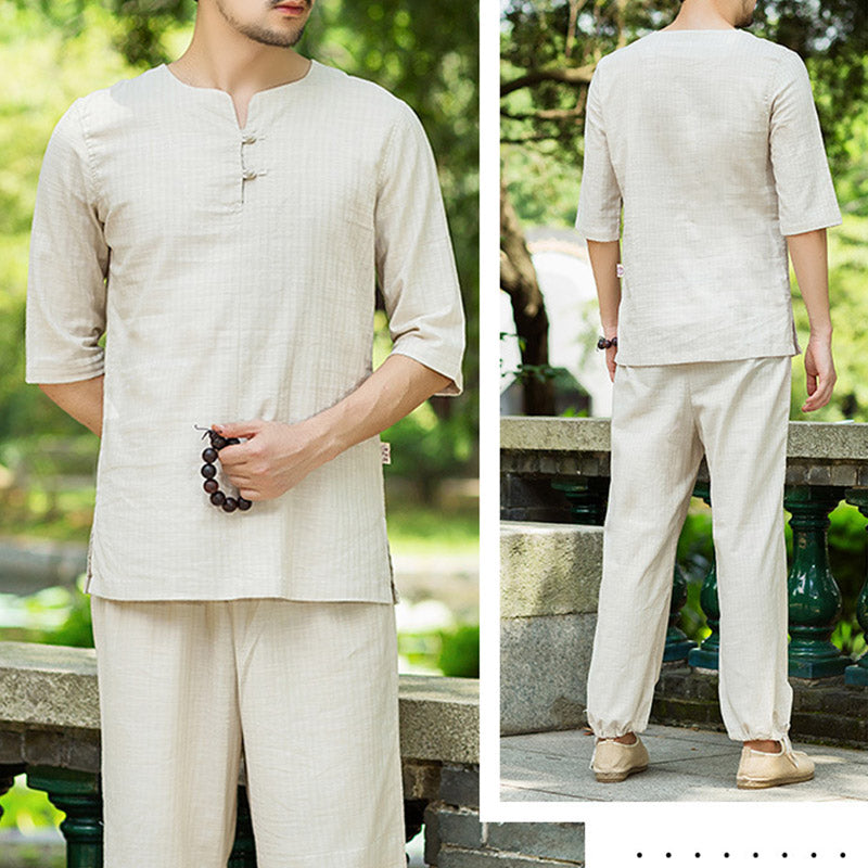 Conjunto de uniforme para hombre, ropa de práctica Zen espiritual, meditación , Buddha Stones - image 7