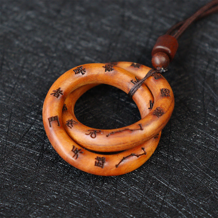 Buddha Stones, relámpago, madera de azufaifa, anillo taoísta Yin Yang, círculo Qiankun, Leizu, tabú, colgante de collar de la suerte