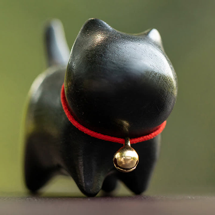 Buddha Stones Sándalo Verde Hoja Pequeña Sándalo Rojo Lindo Gato Animales Calmante Paz Decoraciones