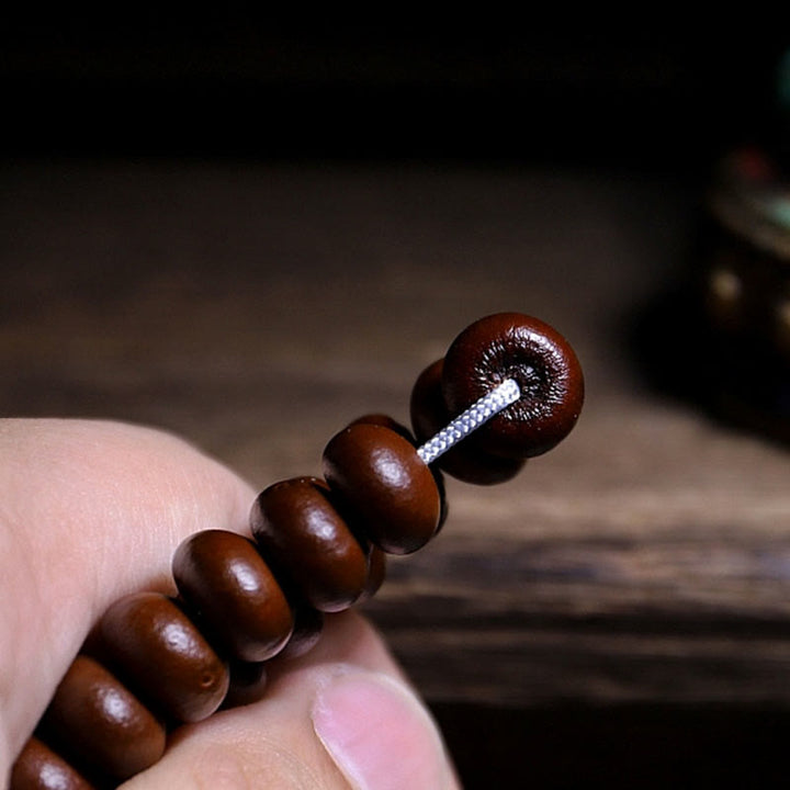 Buddha Stones naturales del Tíbet 108 cuentas de Mala semilla de Bodhi púrpura cuentas Dzi de tres ojos pulsera de armonía Dorje de cobre
