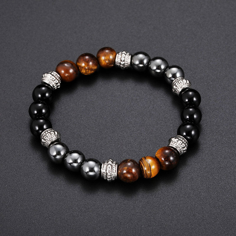 Pulsera de Buena Suerte y Sanación con Buddha Stones Ojo de Tigre y Hematita