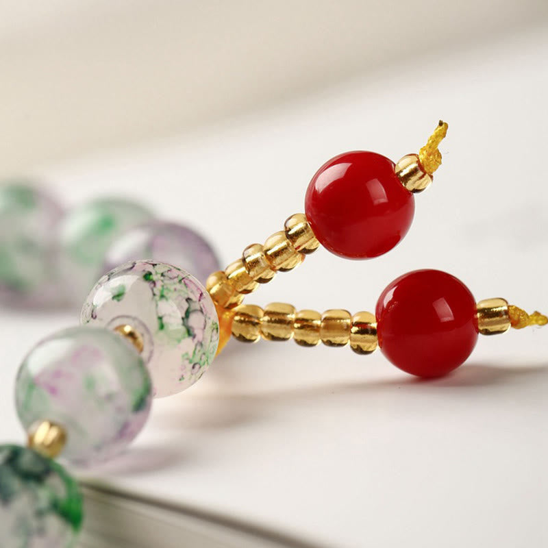 Pulsera de armonía con cuentas de cristal Liuli de Buddha Stones