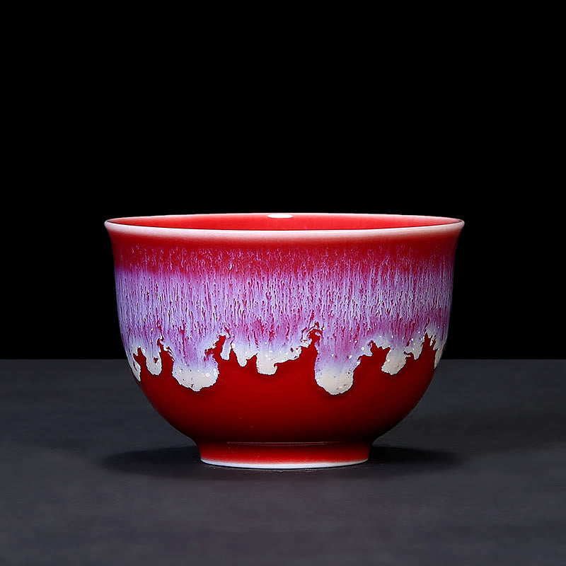 Taza de té de cerámica con cambio de horno de esmalte Jianzhan chino , Buddha Stones, taza de té Tenmoku Kung Fu