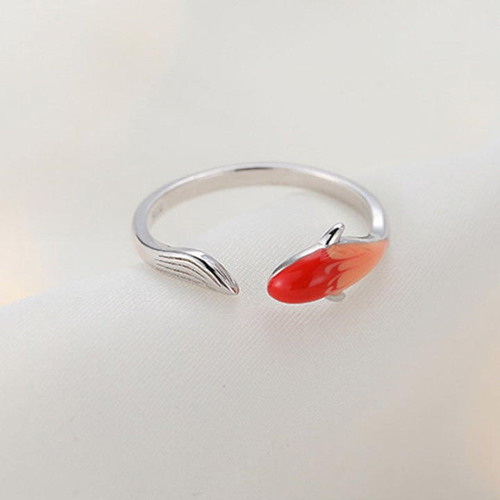 Anillo ajustable de la suerte del equilibrio del cobre del pez Koi de las Buddha Stones