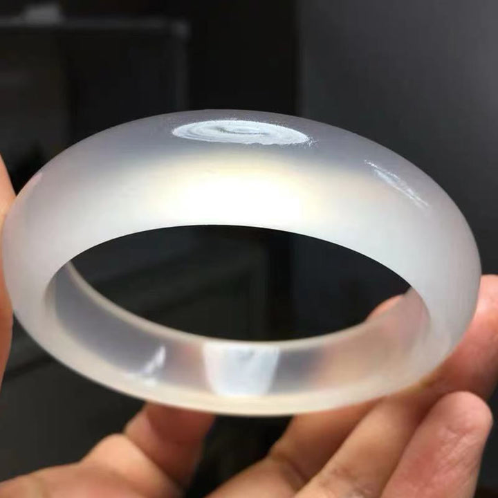 Pulsera de la suerte de la riqueza del jade de seda dorada translúcida natural de las Buddha Stones - image 3