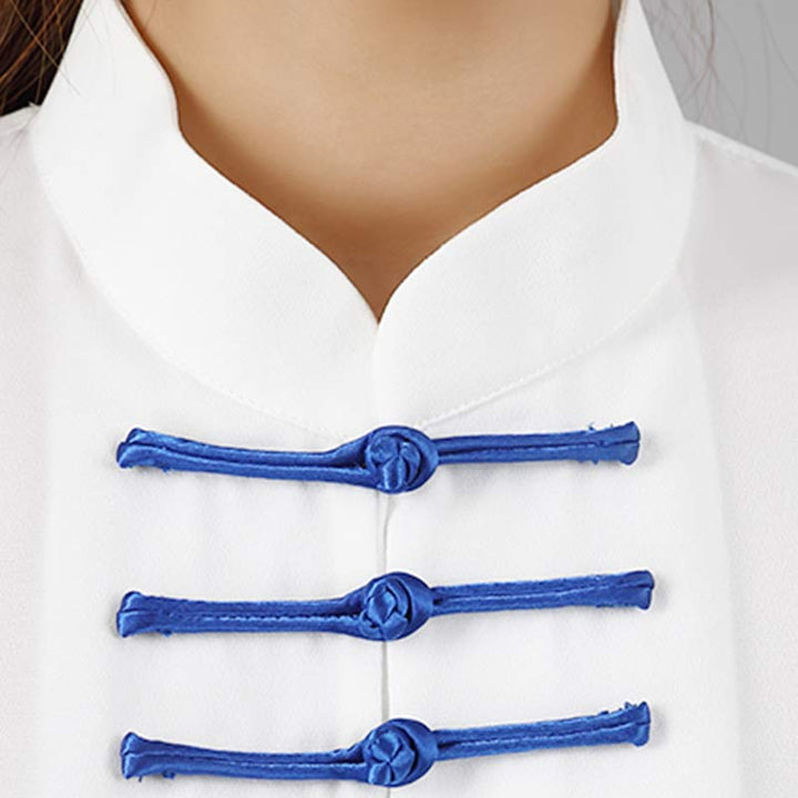 Conjunto de ropa unisex con bordado de flores y Buddha Stones para meditación, oración, espiritualidad, zen, tai chi y qigong.
