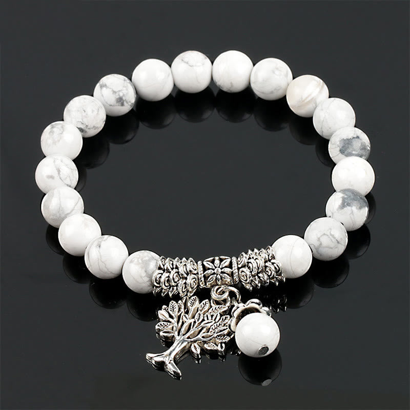 Pulsera elástica con amuleto de la suerte, árbol de la vida, Buddha Stones