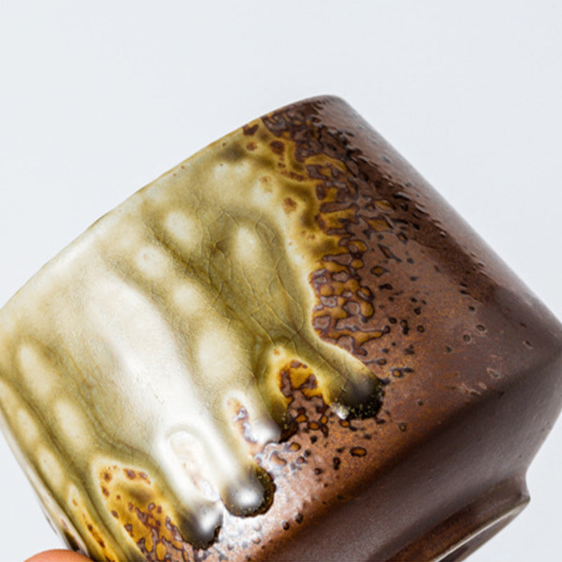 Taza de café de cerámica con cambio de horno Retro Buddha Stones , taza de café expreso de té, 200ml