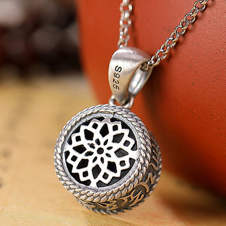 Collar con colgante de plata de ley 925 con Buddha Stones , Om Mani Padme Hum, lazurita, lapislázuli, amor y paz - image 4