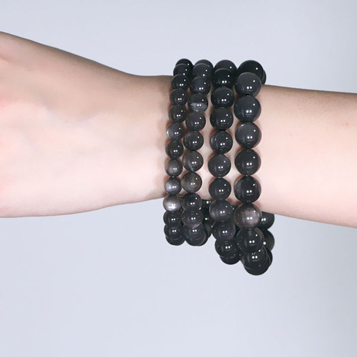 Pulsera de cuentas de amor positivo de piedra lunar natural