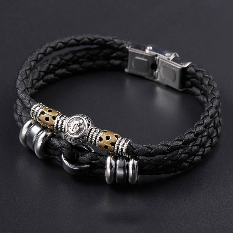 Buddha Stones Pulsera de Protección de Hematita 12 Constelaciones del Zodíaco