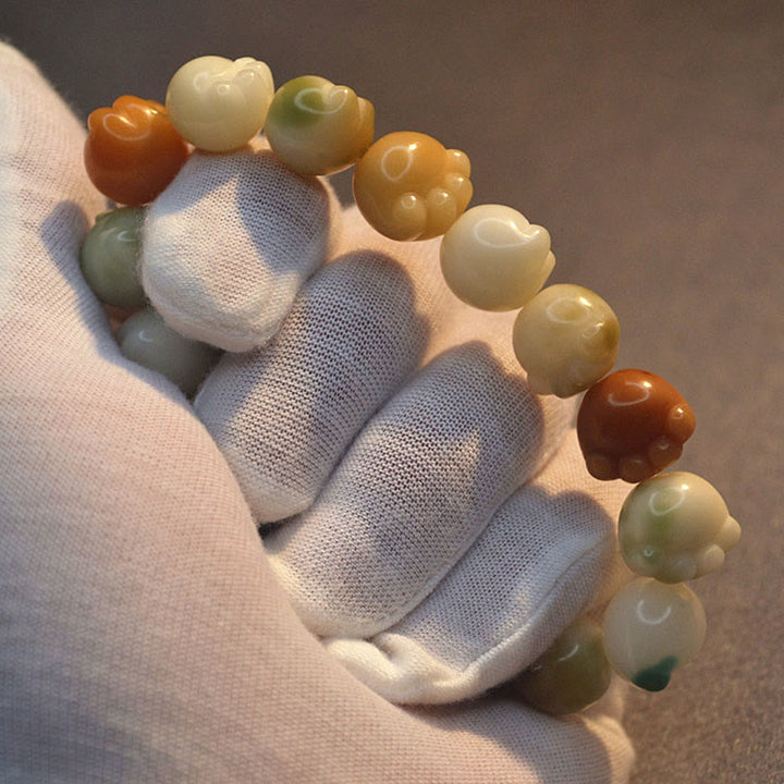 Pulsera de armonía tranquila con diseño de pata de gato y semillas de Bodhi multicapa con Buddha Stones - image 12