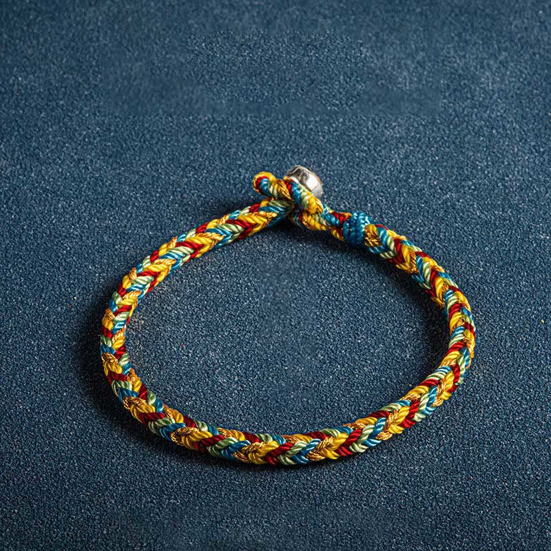 Buddha Stones;Que estés sano y salvo todo el año; Pulsera Suerte Multicolor