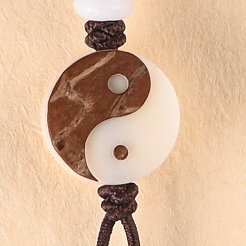Collar Protección YinYang Ébano Buddha Stones Mala