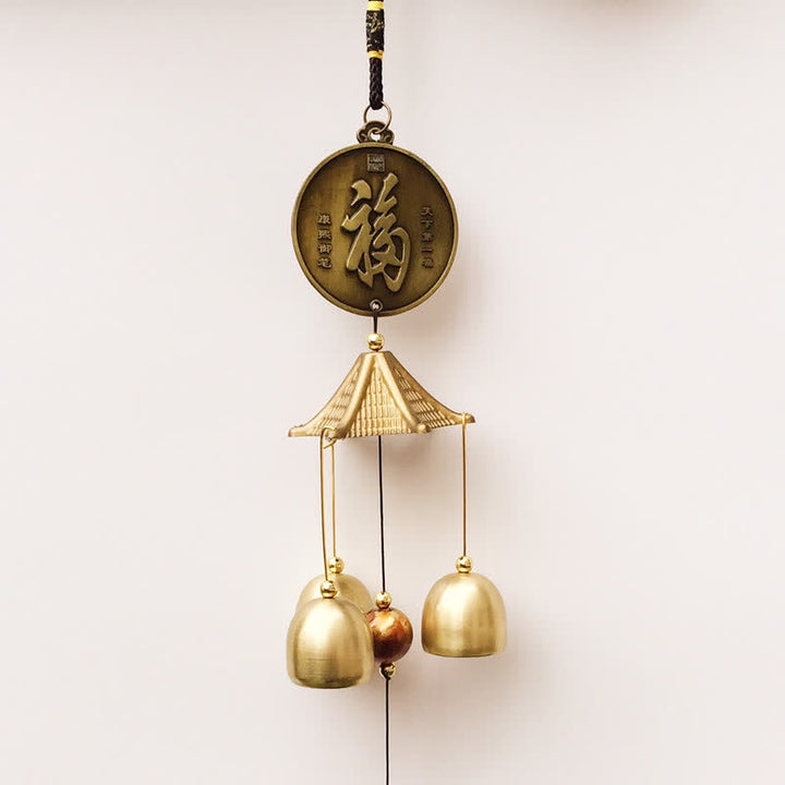 Buddha Stones, letra de bendición, elefante, Bagua, moneda auspiciosa, campanilla colgante de pared, decoración hecha a mano para el hogar