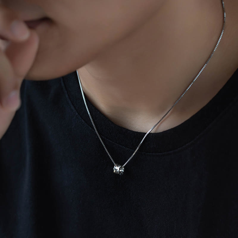 Collar con colgante de plata de ley 925 con Buddha Stones tibetanas Om Mani Padme Hum grabado Love Focus - image 5