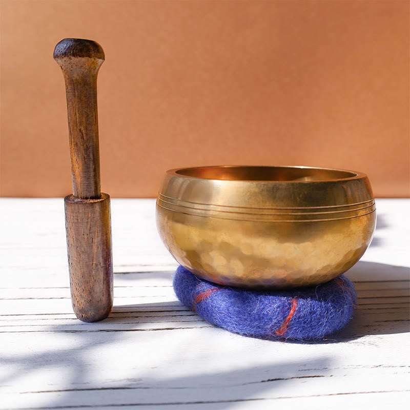 Cuenco tibetano con sonido de meditación hecho a mano para curación y atención plena - image 1