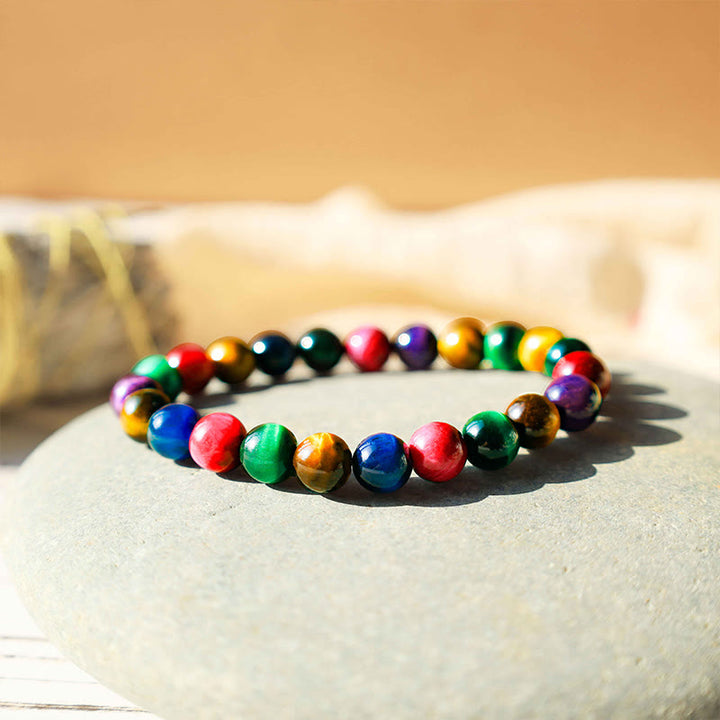Pulsera Resolve Courage con Ojo de Tigre y Buddha Stones