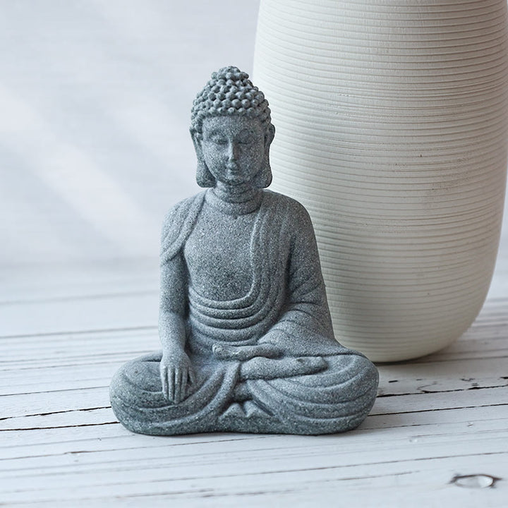 Paquete de regalo de paz para meditación tibetana con Buddha Stones