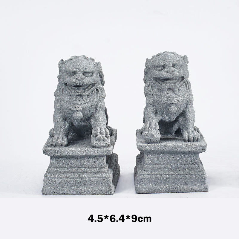 Buddha Stones León Fu Foo Perros Elefante Proteger del mal Bendición Decoración del hogar
