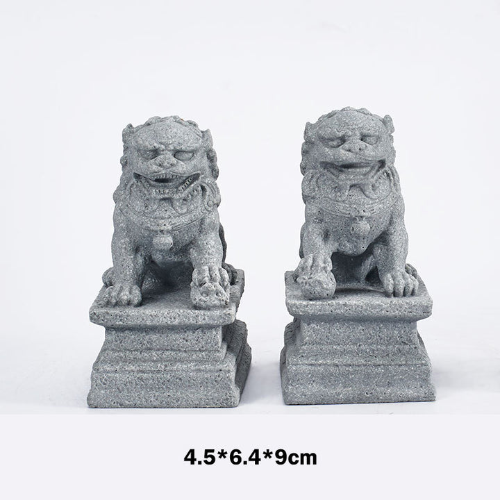 Buddha Stones León Fu Foo Perros Elefante Proteger del mal Bendición Decoración del hogar