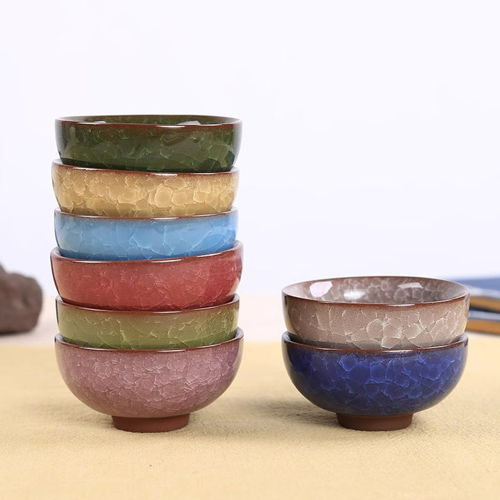 Taza de té de cerámica con bonito pez Koi, Buddha Stones, tazón de té de Kung Fu, 45ml