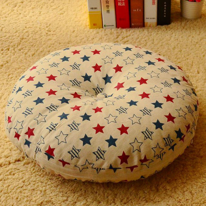 Cojín de asiento de meditación de lino con diseño Simple de loto, decoración para el hogar y la sala de estar - Desmontable - 40 cm x 10 cm - Vara de oro pálida - image 26