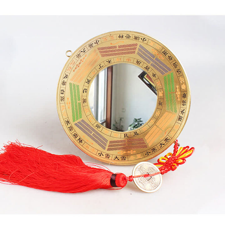 Mapa Feng Shui Bagua Moneda de cobre Equilibrio anudado chino Mapa de energía
