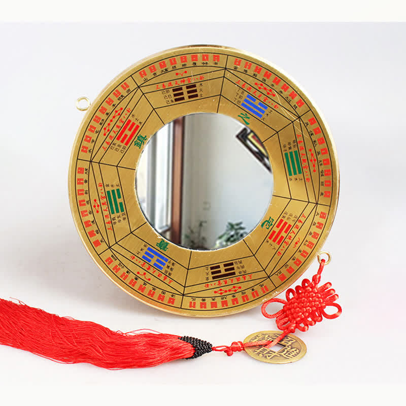 Mapa Feng Shui Bagua Moneda de cobre Equilibrio anudado chino Mapa de energía - 19 centímetros - Mapa Bagua de los Nueve Palacios - Espejo cóncavo - image 20