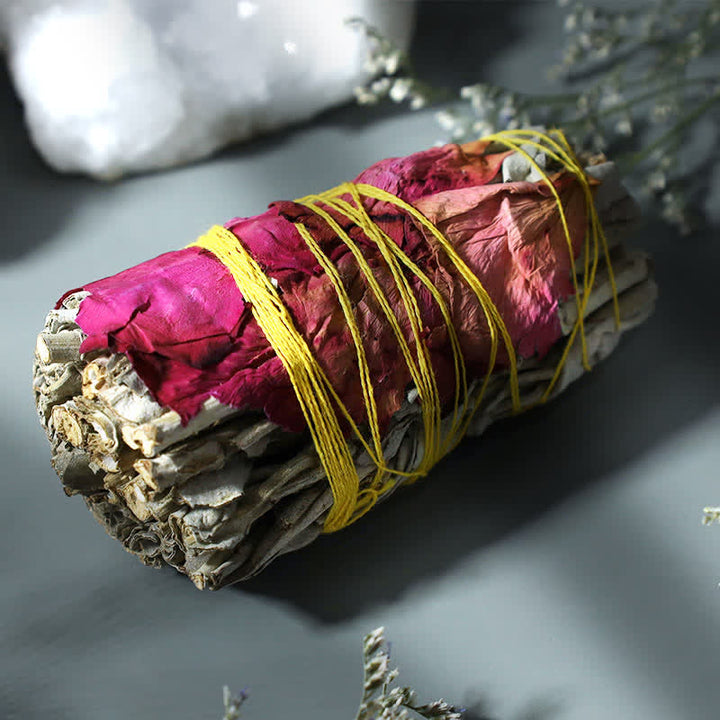 Palo para difuminar margaritas de colores, rosa roja, nomeolvides, para limpieza del hogar, incienso, curación, meditación, rituales