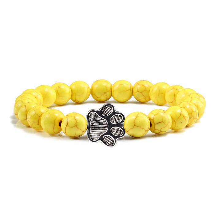 Pulsera de piedra Buddha Stones “Save A Dog” - Cuentas amarillas - image 13