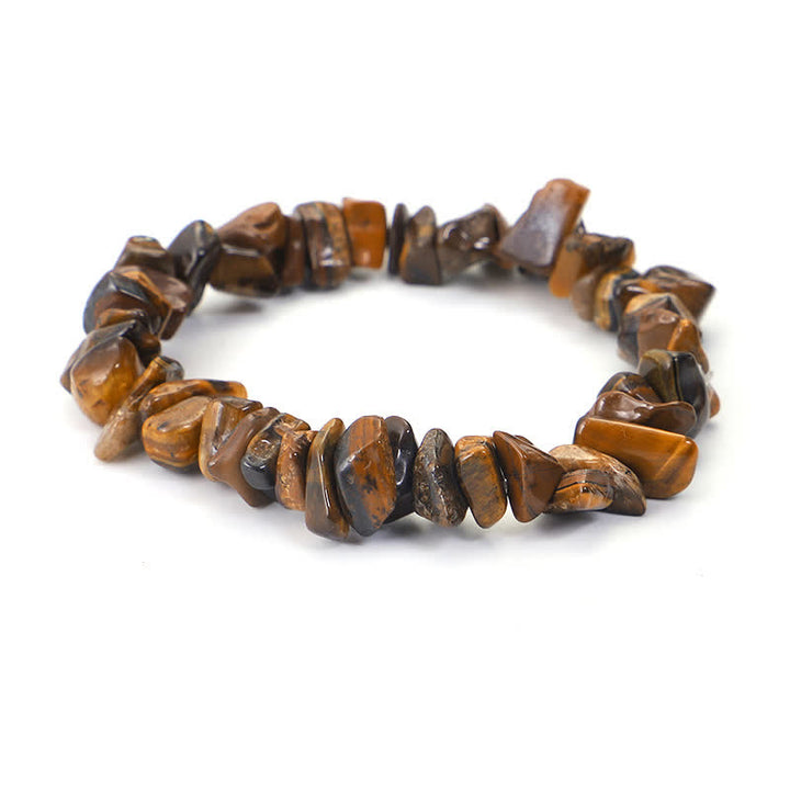 Pulsera positiva curativa con varias piedras de cristal, amatista y lazurita