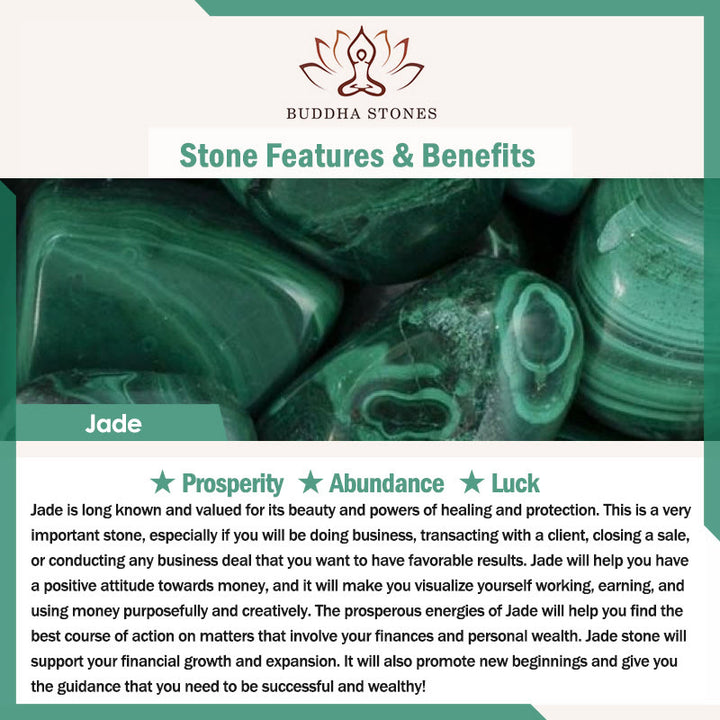 Pulsera de la suerte con trébol de cuatro hojas y atrapasueños de jade verde con Buddha Stones