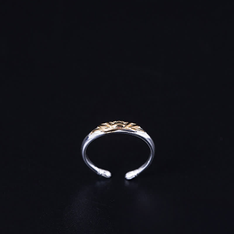 Anillo Nuevo Comienzo de Flor de Loto de Plata de Ley 925 con Buddha Stones