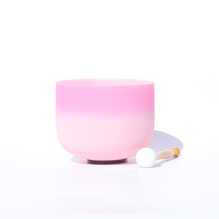 Cuenco con sonido de cristal tibetano, Color caramelo, hecho a mano para Yoga y meditación de atención plena, cuenco para cantar