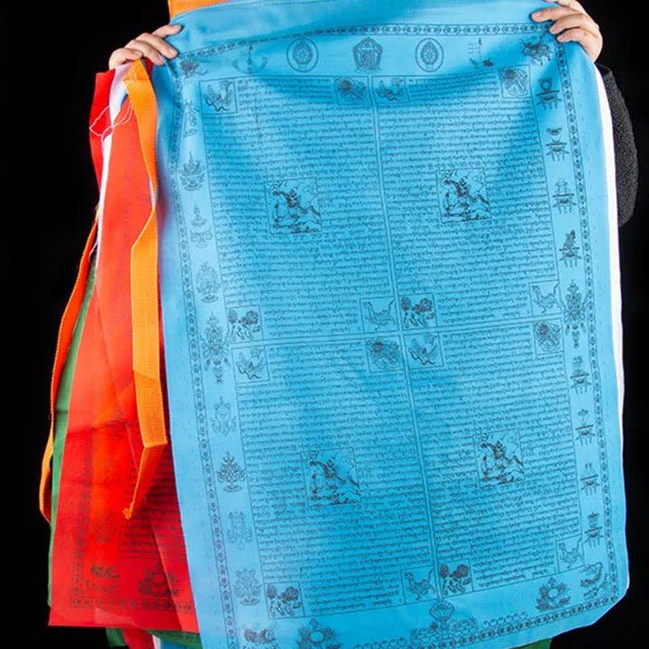 Bandera tibetana de oración al aire libre, 5 colores, caballo de viento, felicidad, auspicioso