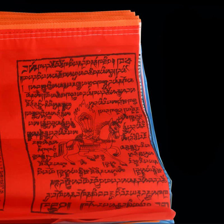 Bandera tibetana de oración al aire libre, 5 colores, escrituras de caballo de viento, auspiciosa