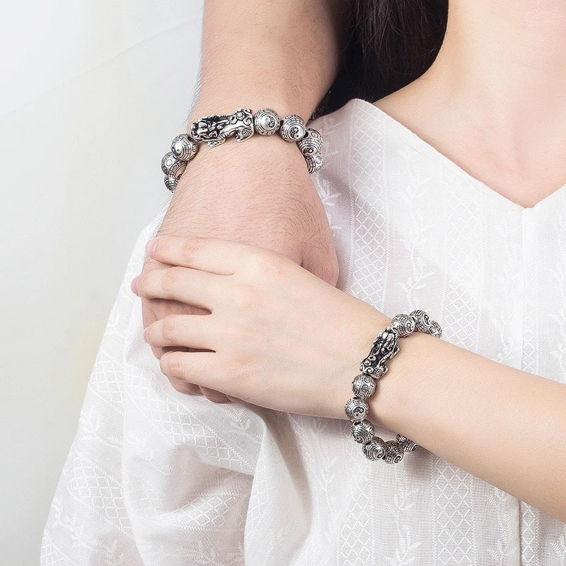 Pulsera de riqueza tibetana FengShui PiXiu con Buddha Stones