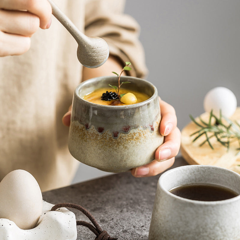 Taza de café de cerámica con cambio de horno Retro Buddha Stones , taza de café expreso de té, 200ml