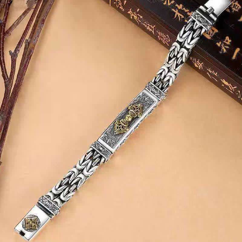 Pulsera de equilibrio de cobre con patrón trenzado trenzado Vajra Dorje de Buddha Stones