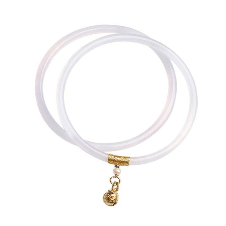Pulsera de éxito de jade blanco cian natural con Buddha Stones