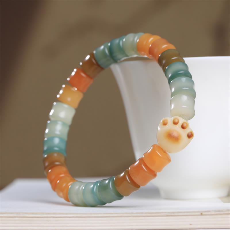 Pulsera colorida de la sabiduría de la pata del gato de la semilla de Bodhi de las Buddha Stones - image 2